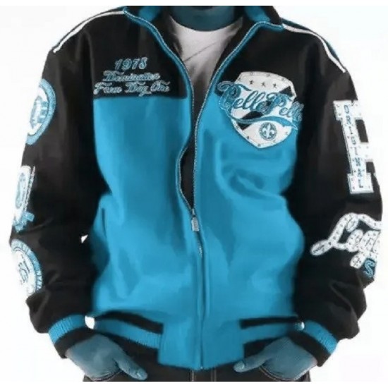 Pelle Pelle World Turquoise Varsity Jacket