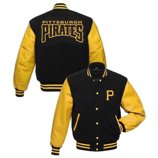 Pittsburgh Pirates Black and Yellow Varsity Jacket