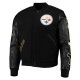 Pittsburgh Steelers Logo Black Letterman Jacket