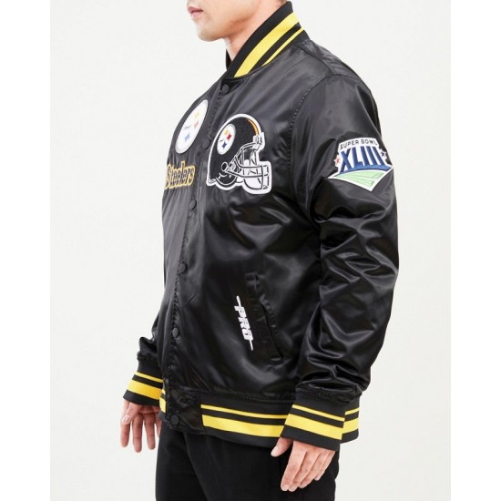 Pittsburgh Steelers Mash Up Satin Jacket