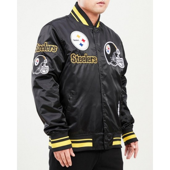 Pittsburgh Steelers Mash Up Satin Jacket