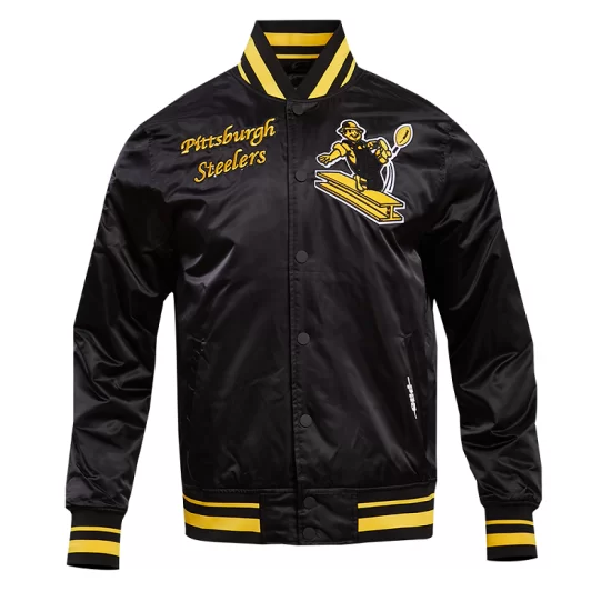 Pittsburgh Steelers Retro Classic Rib Satin Jacket - Steelers -01