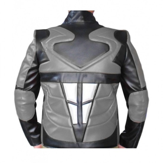 Power Ranger RPM Motorcycle Grey Look Leather Jacket