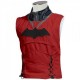 Red Hood Jacket Mens Arkham Jason Todd Bat Logo Costume Biker Leather Jacket