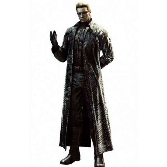 Resident Evil 5 Albert Wesker Leather Cosplay Coat Costume