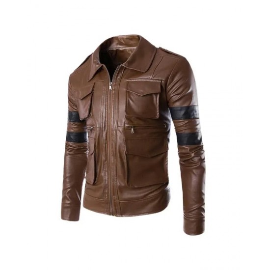 Resident Evil Real Leather Brown Jacket