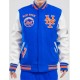 Retro Classic NY Mets Royal Blue Wool Varsity Jacket