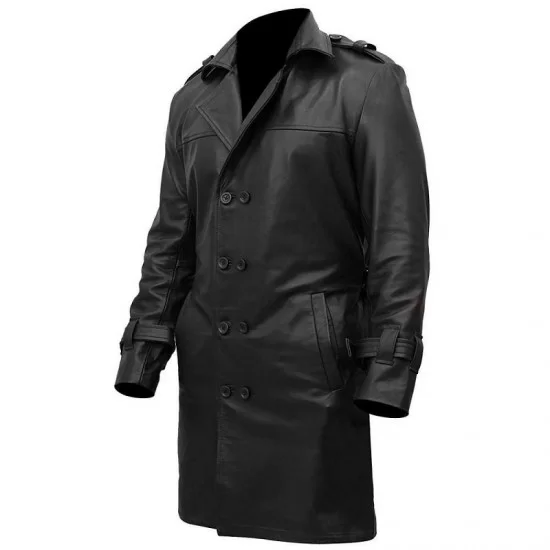 Rorschach Watchmen Leather Costume Trench Coat - Rorschach Watchmen