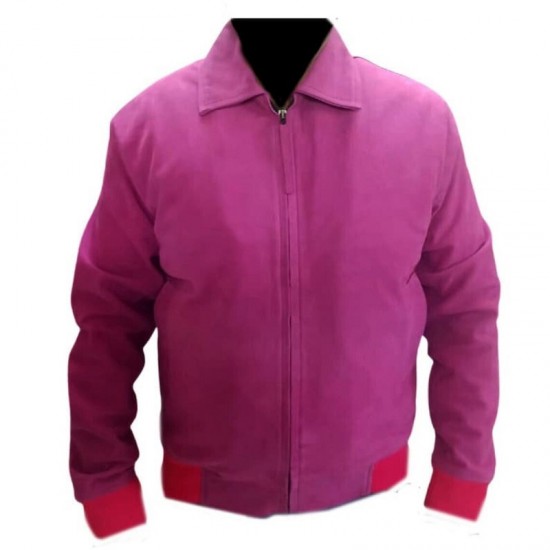 Ryan Gosling Pink Bomber Wool Jacket