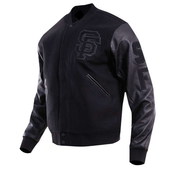 San Francisco Gaints Triple Black Varsity Jacket