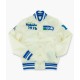 Seattle Seahawks Cream Throwback Classic Satin Jacket