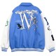 Skeleton Flocking Varsity Jacket