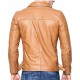 Slim Fit Brown Jacket New Men's Genuine Lambskin Leather Motorcycle Jacket Biker Jacket