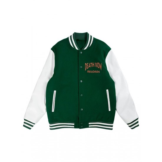 Snoop Dogg Death Row Green Paisley Varsity Jacket