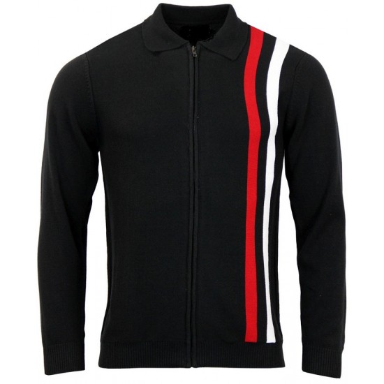 Speedway Mod Stripe Zip Cardigan Jacket