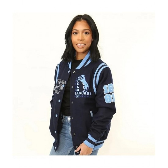 Spelman A&M University Navy Blue Varsity Jacket