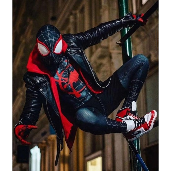 SpiderMan Miles Morales Black Jacket