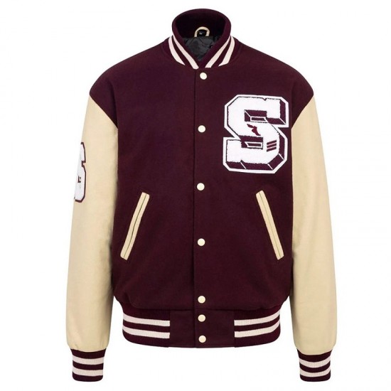 Stadium MMXV Letterman Maroon Jacket