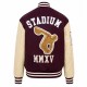 Stadium MMXV Letterman Maroon Jacket