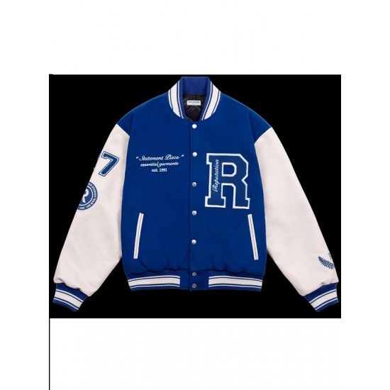 Statement Peice Blue Varsity Jacket