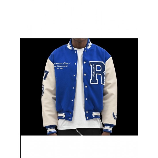 Statement Peice Blue Varsity Jacket