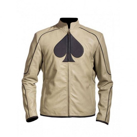 Stylish Spades Logo Leather Jacket