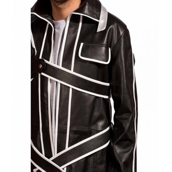 Sword Art Halloween Cosplay Leather Coat