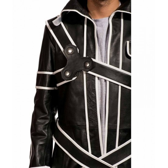 Sword Art Halloween Cosplay Leather Coat