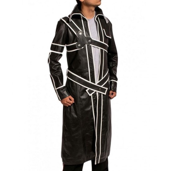 Sword Art Halloween Cosplay Leather Coat