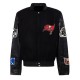 Tampa Bay Buccaneers Black Biker Varsity Jacket