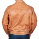 Tan Brown Mens Leather Genuine Lambskin Motorcycle Jacket Slim Fit Biker Jacket