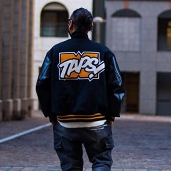 Taps Toon Biker Varsity Jacket