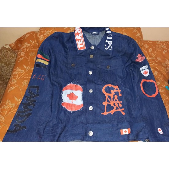 Team Canada Official Closing Ceremony Denim Jacket Tokyo