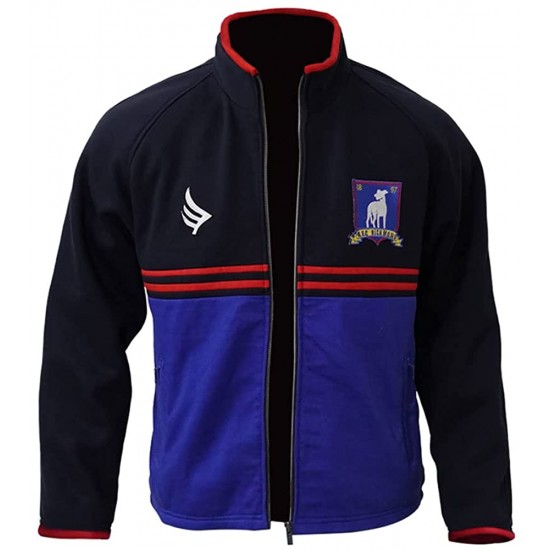 Ted Lasso Jason Sudeikis Blue Fleece Track Jacket