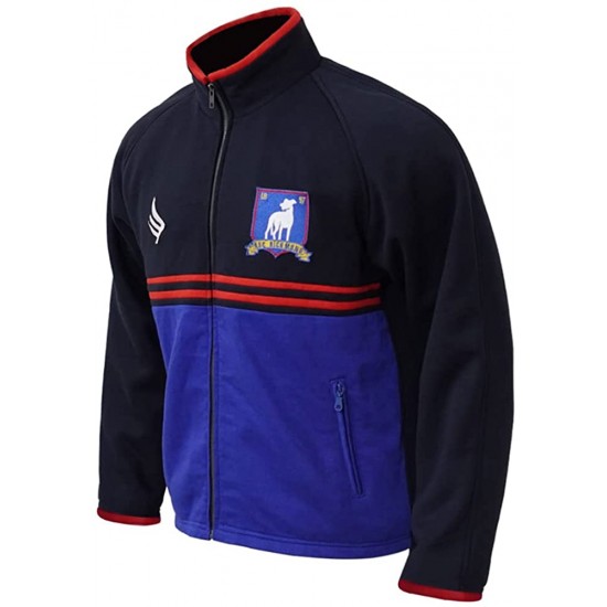 Ted Lasso Jason Sudeikis Blue Fleece Track Jacket