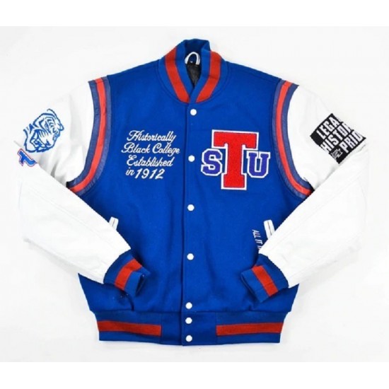 Tennessee State University Motto 2.0 Blue Letterman Jacket