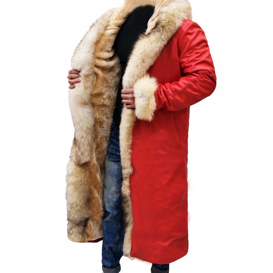 The Christmas Chronicles Kurt Russell Shearling Trench Coat