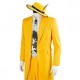 The Mask Jim Carrey Cosplay Costume Yellow Suit Men Uniform Halloween Outfit