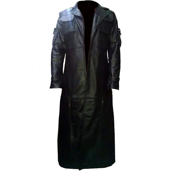 The Punisher Costume Leather Coat, Vest, Jacket