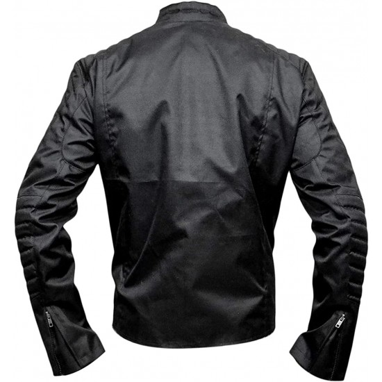 The Punisher Motorcycle Black Leather Jacket Jon Bernthal