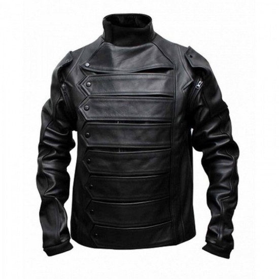 The Winter Soldier Bucky Barnes Jacket With Detachable Sleeves