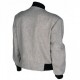 Thomas F Wilson Back To The Future Grey Bomber Jacket