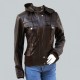 Top Class Brown Women's Leather Bomber Jacket