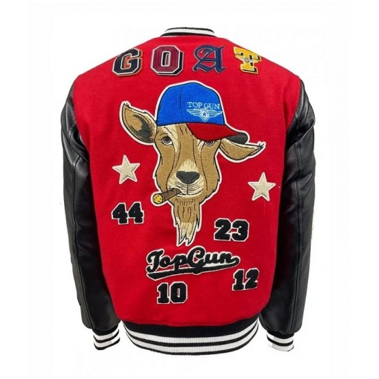 Top Gun Men Goat Varsity Jacket