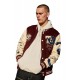 True Religion Maroon Varsity Jacket