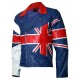 UK Union England Flag Biker Leather Jacket