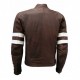 Unique Vintage Look Distressed Men Brown Leather Jacket