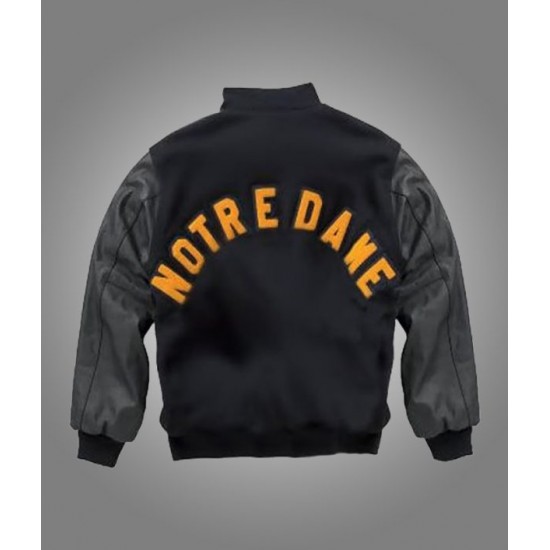 University Of Notre Dame Rudy Ruettiger Irish Bomber Jacket