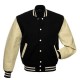 Varsity Letterman Bomber Baseball Wool Black Jacket