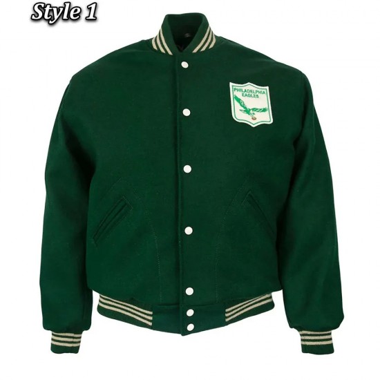 Varsity Philadelphia Eagles 1960 Green Wool Jacket